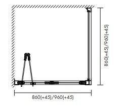 Black Corsica Bi Fold Sliding shower screen - Bayside Bathroom