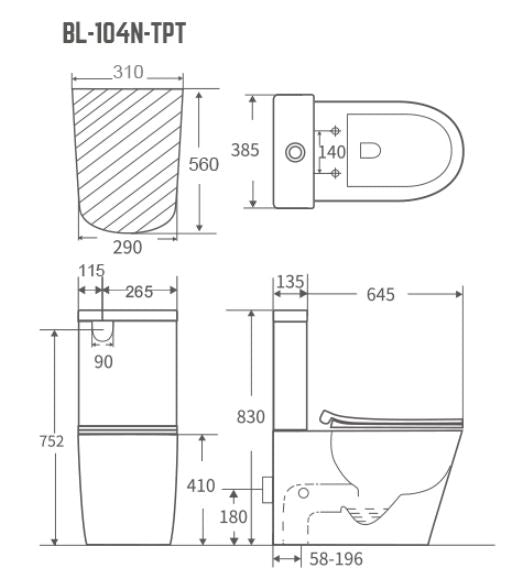 Mina BTW Toilet Suite