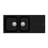 Black 1160 Double Bowl Granite Sink - Bayside Bathroom
