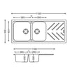 White 1160 Double Bowl Granite Sink - Bayside Bathroom