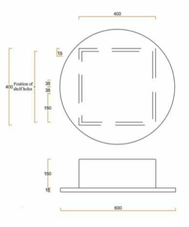 600mm Round mirror cabinet - Bayside Bathroom