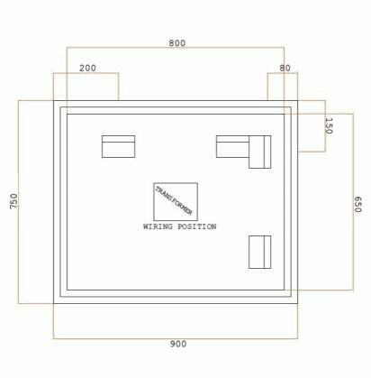 Linear 900 LED mirror