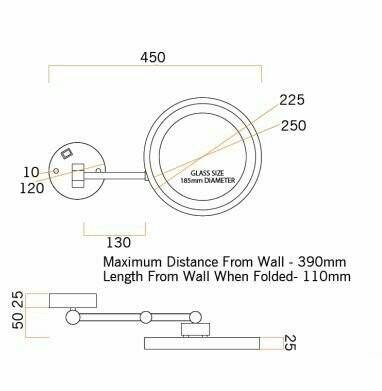 3X magnifying mirror - Bayside Bathroom