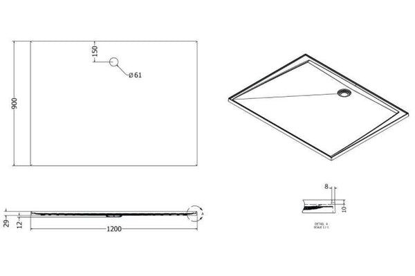 Ultra Lightweight Shower Base - Bayside Bathroom