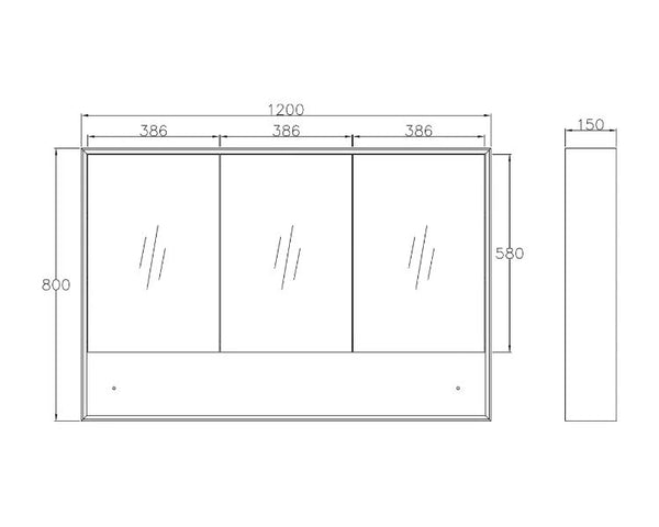 Finley 1200mm Shaving Cabinet