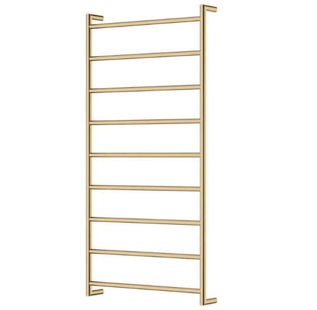 Kaya 600x1200mm Heated Towel Rail Brushed Brass