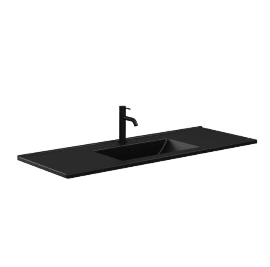 Katie Matte Black 1200mm Ceramic Moulded Top