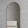 Oval 600 x 1200 Brushed Gold Mirror