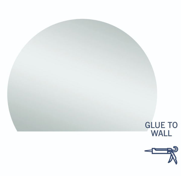 D-Shaped 1200x900 Polished Edge Mirror