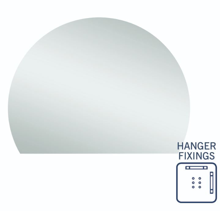 D-Shaped 1200x900 Polished Edge Mirror