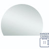 D-Shaped 1200x900 Polished Edge Mirror