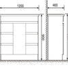 Porta 1200 1 Door 6 Drawers Vanity