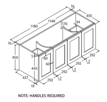 Mila 1200mm Wall Hung Vanity