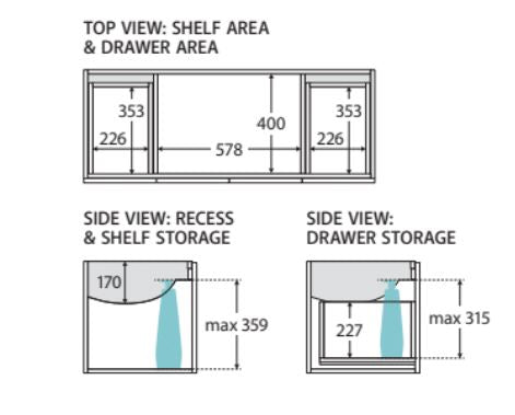 Mila 1200mm Wall Hung Vanity