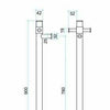 12V Matte Black Vertical rail - Bayside Bathroom