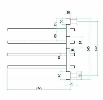 Swivel Non-Heated Towel Rail