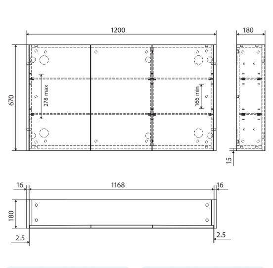 Industrial Edge Mirror Cabinet 750 - 1200mm - Bayside Bathroom