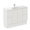 Sammy Narrow Matte White 1200mm Floorstanding Vanity