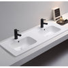 Delta Matte White 1210mm Double Bowl Ceramic Moulded Top