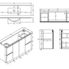 Sammy Narrow Matte White 1200mm Wall Hung Vanity