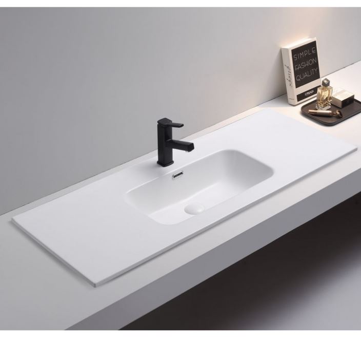 Delta Matte White 1210mm Single Bowl Ceramic Moulded Top