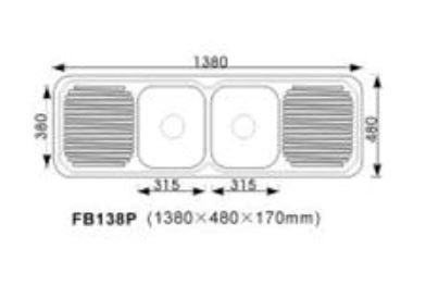 Manu 1380 x 480 Sink