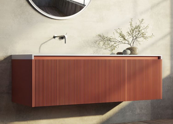 Rimini Potter’s Clay 1400mm Wall Hung Vanity