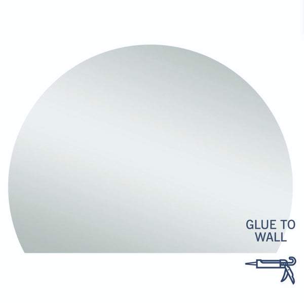 D-Shaped 1500x1100 Polished Edge Mirror