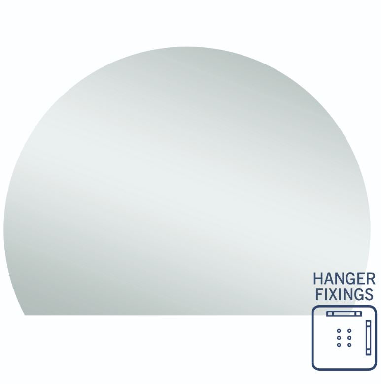 D-Shaped 1500x1100 Polished Edge Mirror