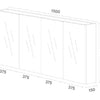 Lucinda 1500mm Gloss White Shaving Cabinet