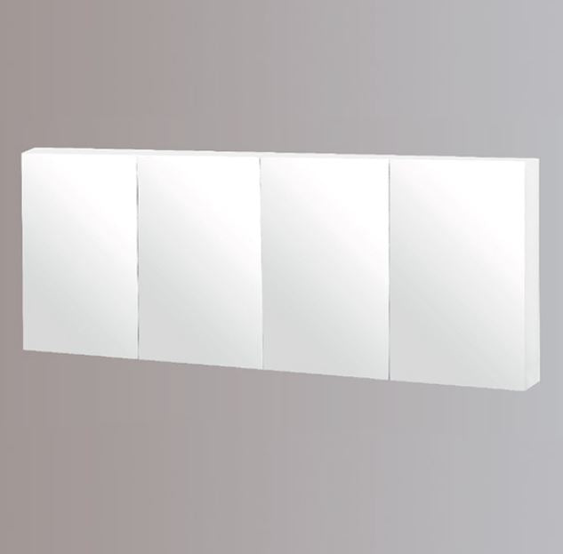 Lucinda 1500mm Gloss White Shaving Cabinet