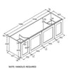 Mila 1500mm Single Bowl Wall Hung Vanity
