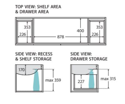 Mila 1500mm Double Bowl Wall Hung Vanity