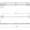 Linear Glass Shelf with Bar - Bayside Bathroom