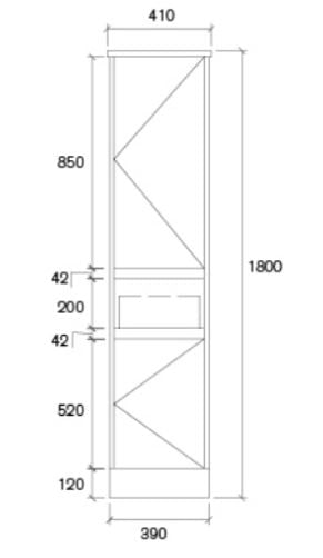 Antico Oak Tallboy 1800mm