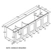 Mila 1800mm Wall Hung Vanity