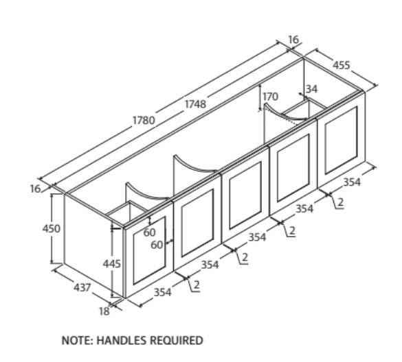 Mila 1800mm Wall Hung Vanity