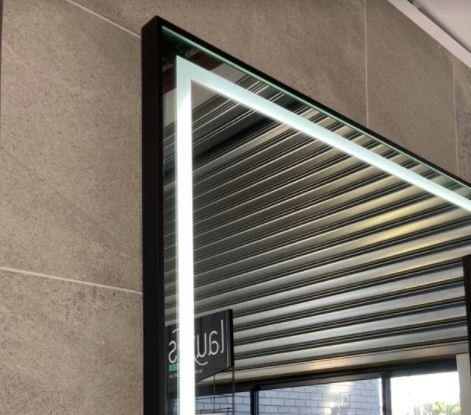 Lucas Black Framed LED Mirror - Bayside Bathroom