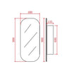 Bella 400 Matte Black Shaving Cabinet
