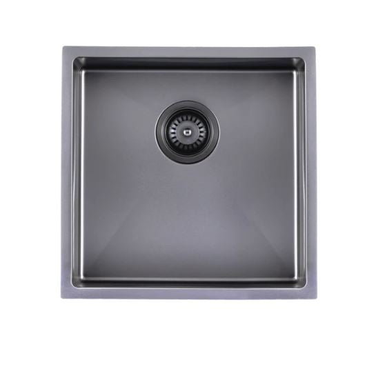 Select 440 Gunmetal Black Round Corners Single Bowl Sink