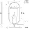Oval 450 Backlit Mirror