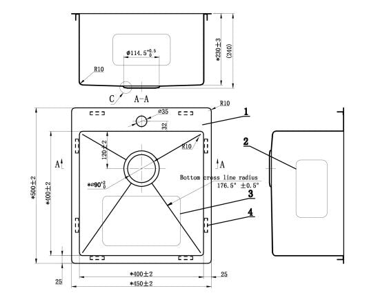 Impact 450 Single Bowl With Tap Hole