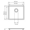 White 457 Single Bowl Granite Sink - Bayside Bathroom
