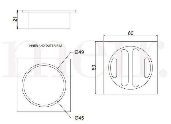 Meir Floor waste- Tiger Bronze