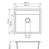 White 560 Single Bowl Granite Sink - Bayside Bathroom
