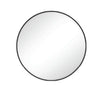 Round 600mm Matte Black Framed Mirror