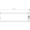 Legra Chrome Single Towel Rail - 600mm - Bayside Bathroom