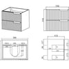 Oakley 600mm Wall Hung Vanity
