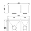 Select 600 Double Sink 1 & 1/2 Bowls