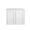 Quinn 600mm Matte White Wall Hung Vanity